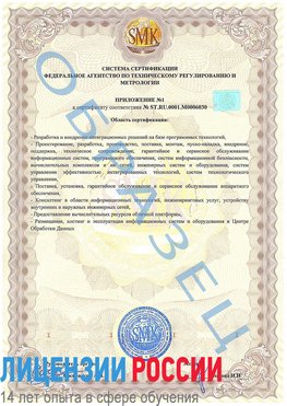 Образец сертификата соответствия (приложение) Зарайск Сертификат ISO 27001